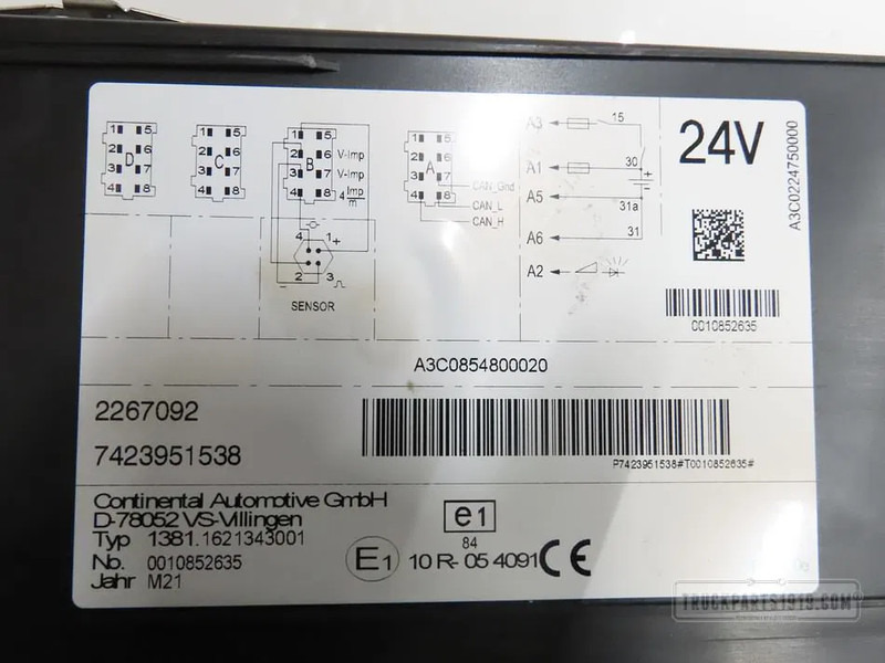 DAF Electrical System Tachograaf Rel.4.0e DAF - Elektrický systém pro Nákladní auto: obrázek 2 DAF Electrical System Tachograaf Rel.4.0e DAF - Elektrický systém pro Nákladní auto: obrázek 2