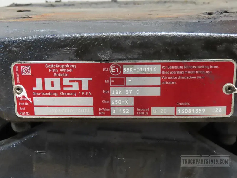 MAN 81427106302 Koppelschotel JSK 37 C - Rám/ Šasi pro Nákladní auto: obrázek 3 MAN 81427106302 Koppelschotel JSK 37 C - Rám/ Šasi pro Nákladní auto: obrázek 3