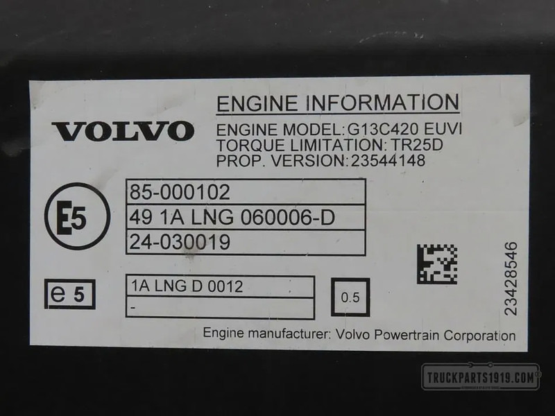 Volvo Motor G13C420 E6 - Motor pro Nákladní auto: obrázek 3 Volvo Motor G13C420 E6 - Motor pro Nákladní auto: obrázek 3