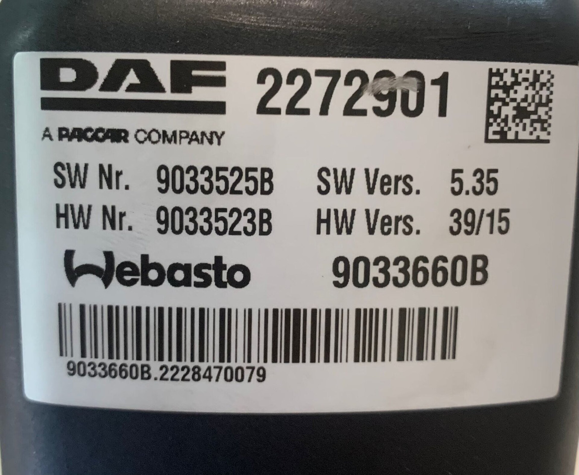DAF STANDKACHEL THERMO TOP PRO 38 2272901 - Ventilátor topení pro Nákladní auto: obrázek 5 DAF STANDKACHEL THERMO TOP PRO 38 2272901 - Ventilátor topení pro Nákladní auto: obrázek 5