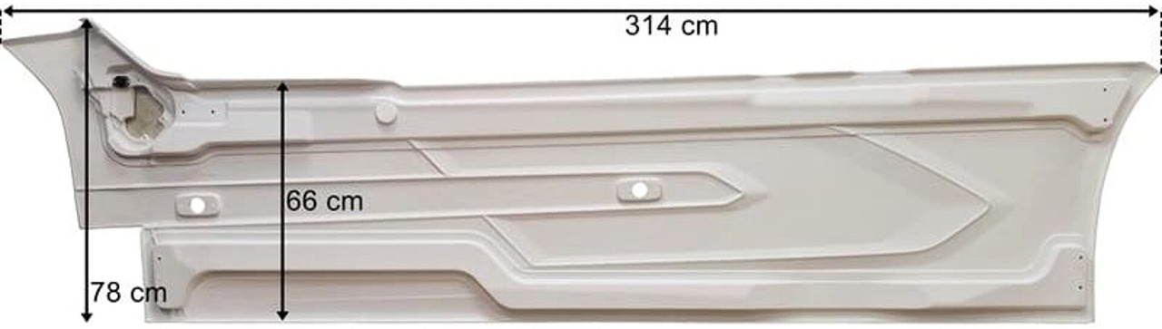 SIDESKIRT RIGHT DAF XG WB4000 H3279 COLOR WITHOUT BRAKET 000235P - Nárazník pro Nákladní auto: obrázek 2 SIDESKIRT RIGHT DAF XG WB4000 H3279 COLOR WITHOUT BRAKET 000235P - Nárazník pro Nákladní auto: obrázek 2
