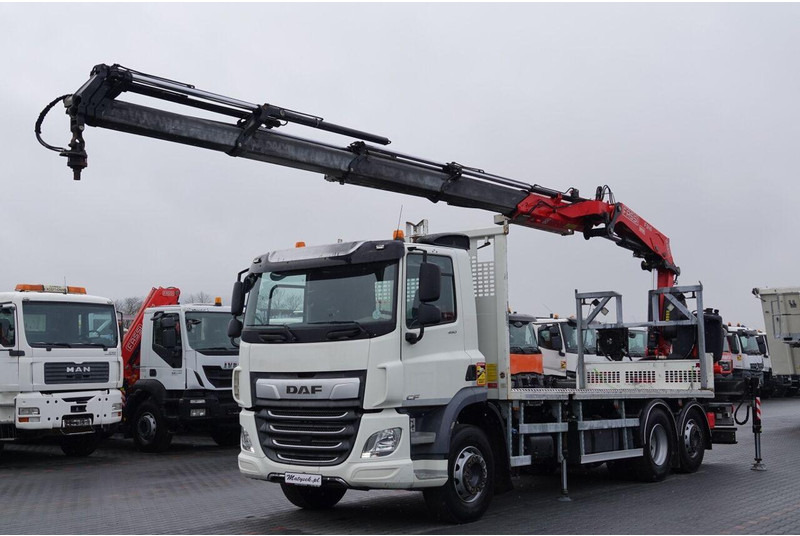 DAF CF 450 - Nákladní automobil valníkový/ Plošinový, Auto s hydraulickou rukou: obrázek 1 DAF CF 450 - Nákladní automobil valníkový/ Plošinový, Auto s hydraulickou rukou: obrázek 1