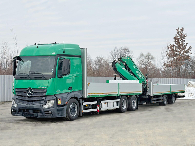 Mercedes-Benz ACTROS 2645 * FASSI F345.24 + FUNK + Anhänger - Nákladní automobil valníkový/ Plošinový, Auto s hydraulickou rukou: obrázek 4 Mercedes-Benz ACTROS 2645 * FASSI F345.24 + FUNK + Anhänger - Nákladní automobil valníkový/ Plošinový, Auto s hydraulickou rukou: obrázek 4