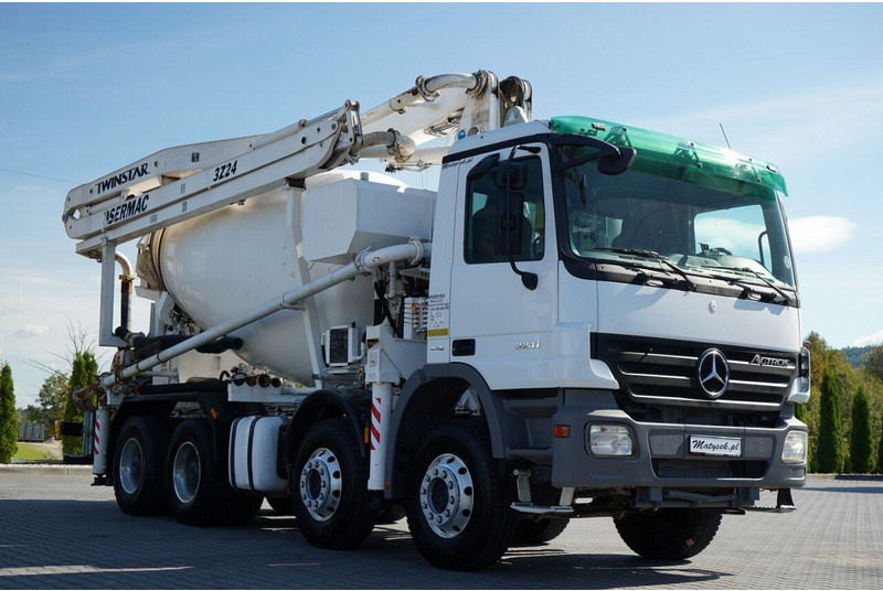 Mercedes-Benz ACTROS 3241 / POMPOGRUSZKA / 8X4 / BETONIARKA + POMPA SERMAC 3Z2 - Autodomíchávač: obrázek 1 Mercedes-Benz ACTROS 3241 / POMPOGRUSZKA / 8X4 / BETONIARKA + POMPA SERMAC 3Z2 - Autodomíchávač: obrázek 1