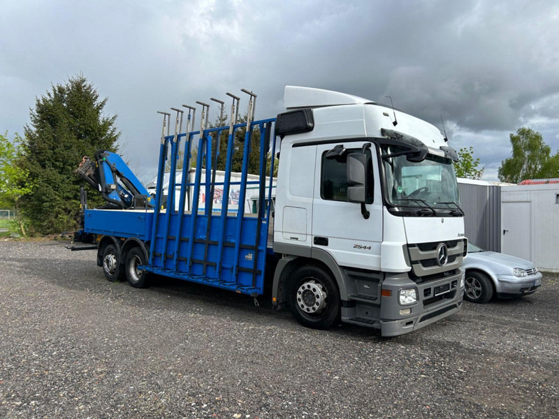 Mercedes-Benz Actros 2544 Glastransporter mit Palfinger Kran - Nákladní automobil valníkový/ Plošinový, Auto s hydraulickou rukou: obrázek 1 Mercedes-Benz Actros 2544 Glastransporter mit Palfinger Kran - Nákladní automobil valníkový/ Plošinový, Auto s hydraulickou rukou: obrázek 1
