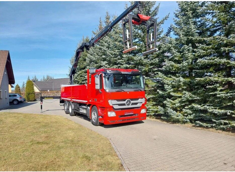 Mercedes-Benz Actros 2546 6x2 Flatbed + Crane HIAB 166 K + RC - Nákladní automobil valníkový/ Plošinový, Auto s hydraulickou rukou: obrázek 1 Mercedes-Benz Actros 2546 6x2 Flatbed + Crane HIAB 166 K + RC - Nákladní automobil valníkový/ Plošinový, Auto s hydraulickou rukou: obrázek 1