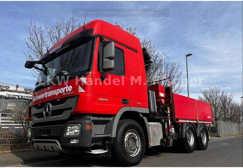 Mercedes-Benz Actros 2651 6x4 Crane Atlas190.2 - Nákladní automobil valníkový/ Plošinový, Auto s hydraulickou rukou: obrázek 1 Mercedes-Benz Actros 2651 6x4 Crane Atlas190.2 - Nákladní automobil valníkový/ Plošinový, Auto s hydraulickou rukou: obrázek 1