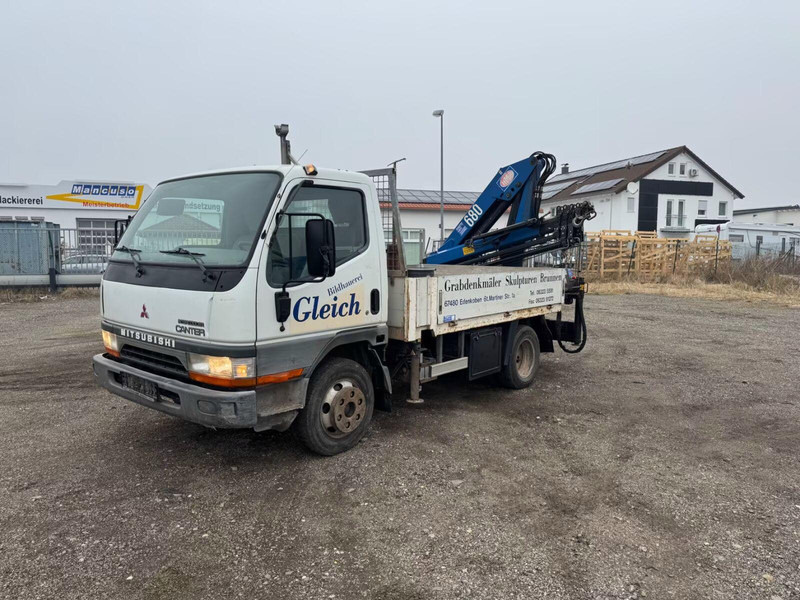 Mitsubishi Canter FE649 - Flatbed truck + crane - Nákladní automobil valníkový/ Plošinový, Auto s hydraulickou rukou: obrázek 1 Mitsubishi Canter FE649 - Flatbed truck + crane - Nákladní automobil valníkový/ Plošinový, Auto s hydraulickou rukou: obrázek 1