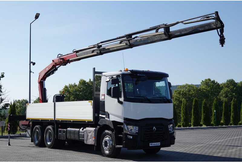 Renault C 380 / 6X4 / SKRZYNIOWY 6.4 M / + HDS FASSI F175A / MAX UDŹWIG - Nákladní automobil valníkový/ Plošinový, Auto s hydraulickou rukou: obrázek 1 Renault C 380 / 6X4 / SKRZYNIOWY 6.4 M / + HDS FASSI F175A / MAX UDŹWIG - Nákladní automobil valníkový/ Plošinový, Auto s hydraulickou rukou: obrázek 1