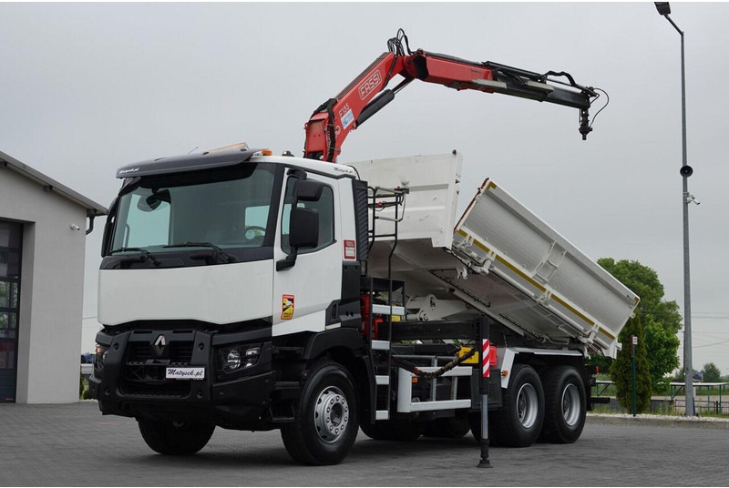 Renault C 380 / 6x4 / WYWROTKA 3 STRONNA + HDS FASSI F135 / HYDROBURTA - Sklápěč, Auto s hydraulickou rukou: obrázek 1 Renault C 380 / 6x4 / WYWROTKA 3 STRONNA + HDS FASSI F135 / HYDROBURTA - Sklápěč, Auto s hydraulickou rukou: obrázek 1