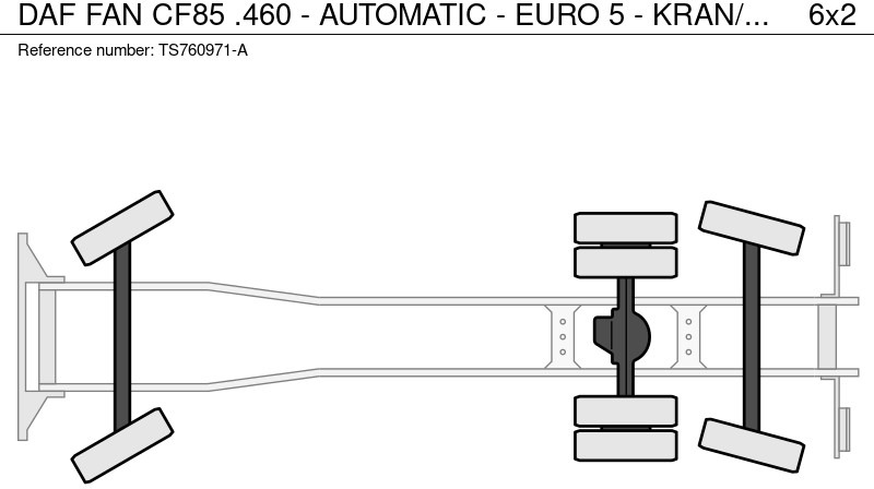 Nákladní automobil valníkový/ Plošinový, Auto s hydraulickou rukou DAF FAN CF85 .460 - AUTOMATIC - EURO 5 - KRAN/CRANE HIAB 377: obrázek 20 Nákladní automobil valníkový/ Plošinový, Auto s hydraulickou rukou DAF FAN CF85 .460 - AUTOMATIC - EURO 5 - KRAN/CRANE HIAB 377: obrázek 20