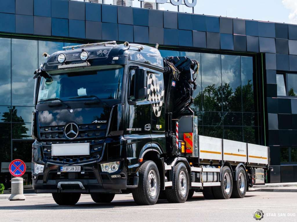Auto s hydraulickou rukou Mercedes-Benz  AROCS 3251 8x4 HMF 8520 Fly Jib Winch: obrázek 7