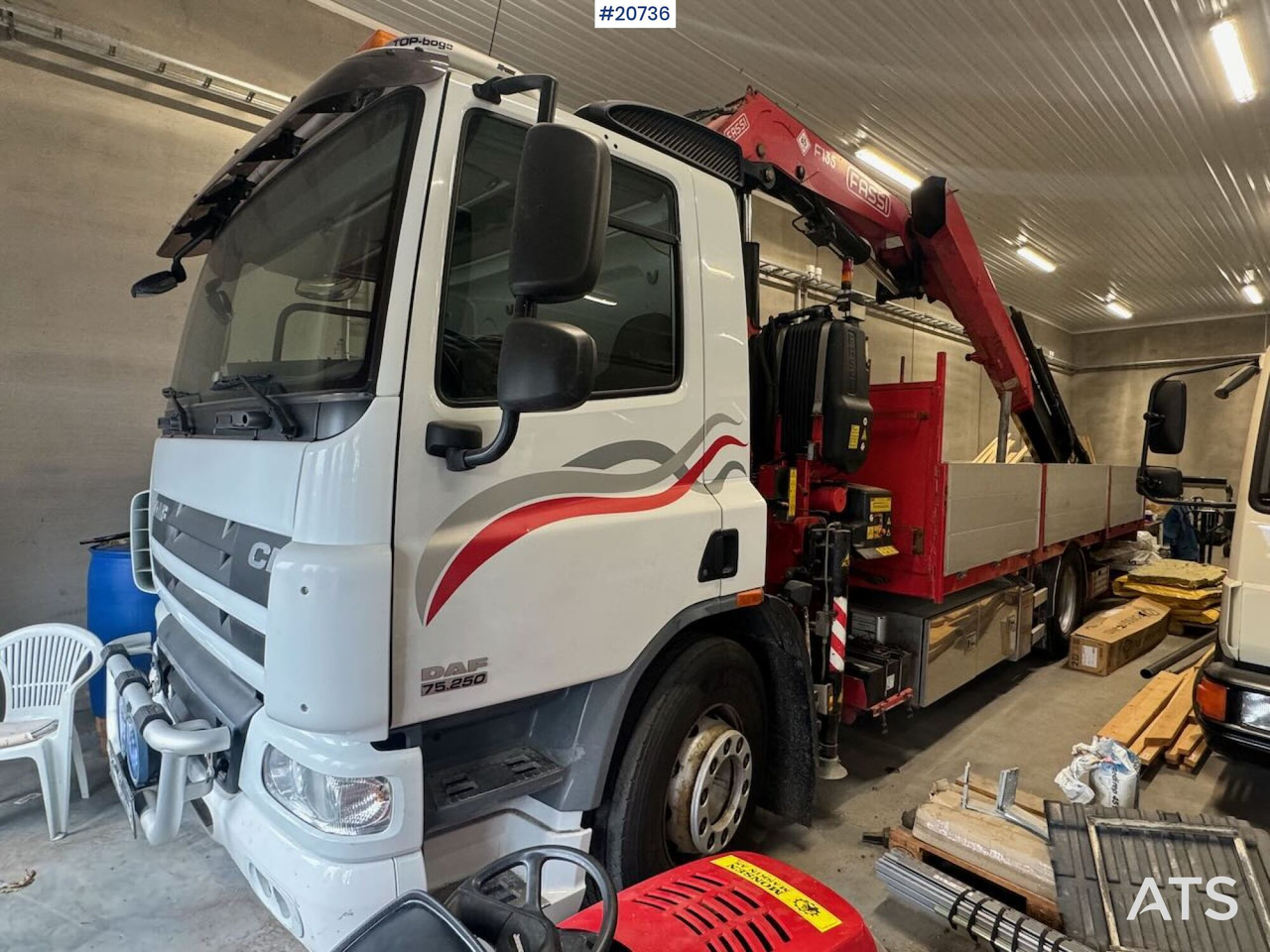 DAF CF75.250 - Auto s hydraulickou rukou, Nákladní automobil valníkový/ Plošinový: obrázek 1 DAF CF75.250 - Auto s hydraulickou rukou, Nákladní automobil valníkový/ Plošinový: obrázek 1