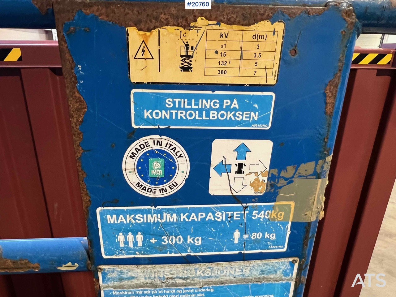 Nůžková plošina Imer IT17220: obrázek 26