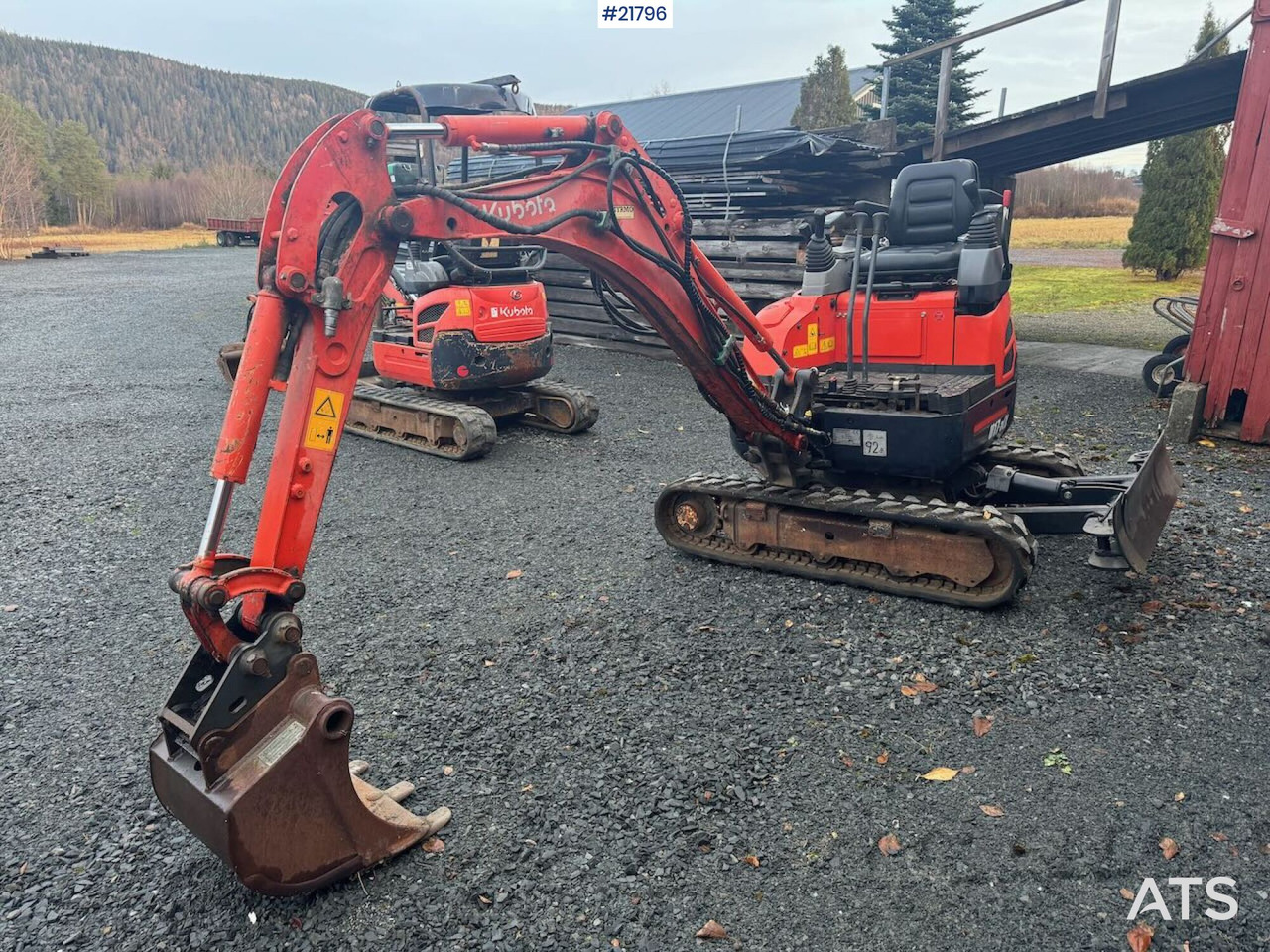 Kubota U17-3a Beltegraver m/ pusseskuffe. Spesialbygd for flytting med hellikopter. - Mini rýpadlo: obrázek 4 Kubota U17-3a Beltegraver m/ pusseskuffe. Spesialbygd for flytting med hellikopter. - Mini rýpadlo: obrázek 4