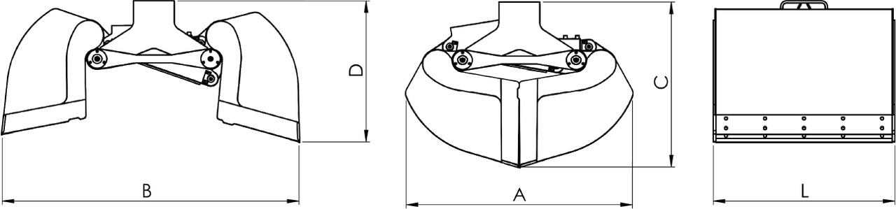Clamshell bucket with high capacity BV-S 650 - Lžícový drapák pro Hydraulická ruka: obrázek 3 Clamshell bucket with high capacity BV-S 650 - Lžícový drapák pro Hydraulická ruka: obrázek 3