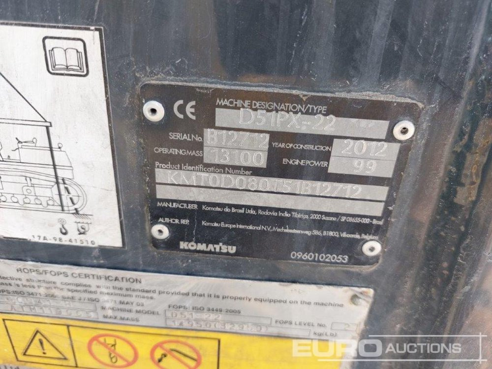 Buldozer 2012 Komatsu D51PX-22: obrázek 29