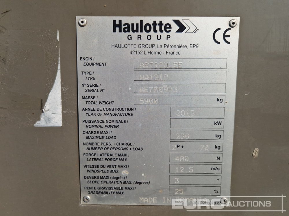 Pracovní plošina 2013 Haulotte HA12IP: obrázek 26