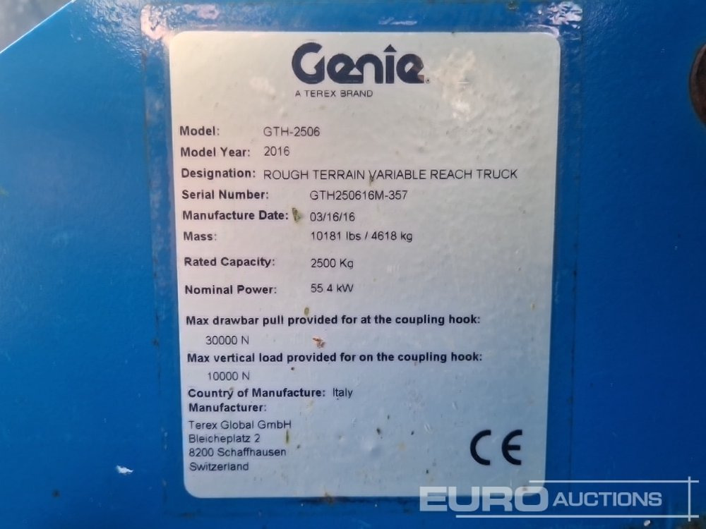 Teleskopický manipulátor 2016 Genie GTH-2506: obrázek 33