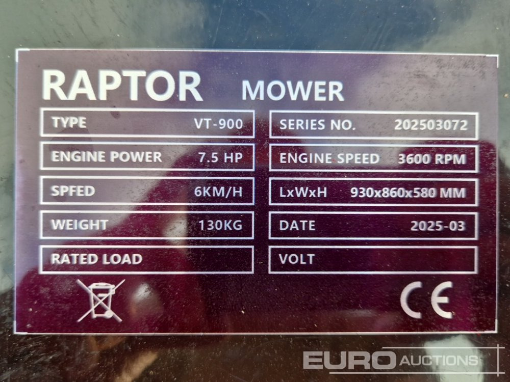 Sekačka na trávu Unused Raptor VT900: obrázek 13
