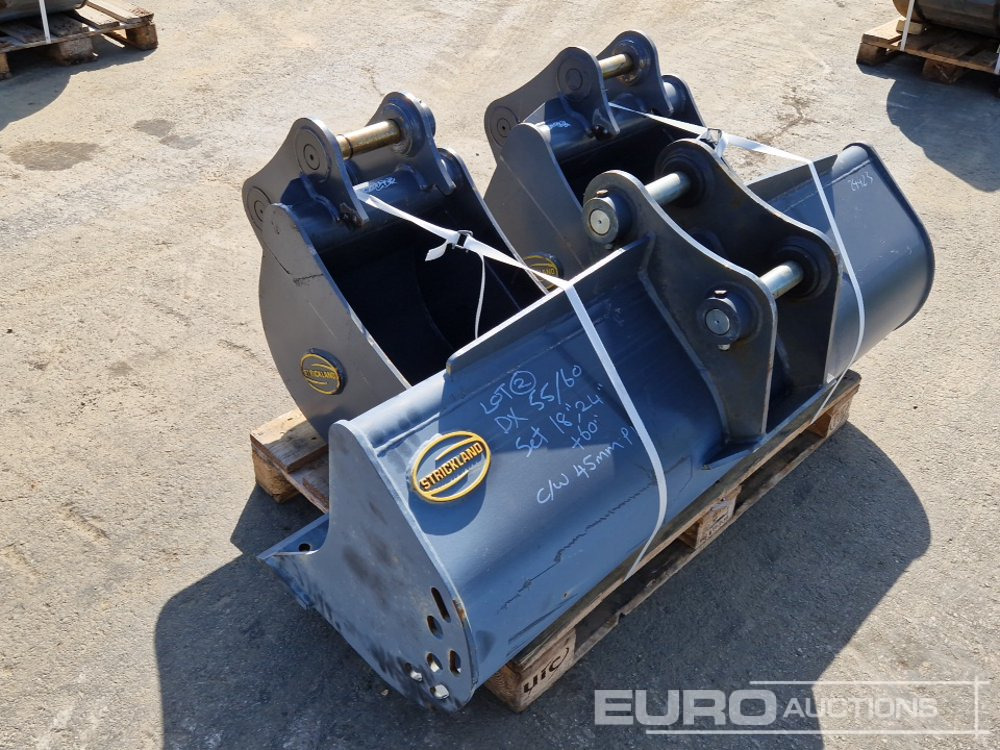 Unused Strickland 60" Ditching, 24", 18" Digging Buckets, 45mm Pin to suit Doosan DX55/60 (3 of) - Lžíce: obrázek 2 Unused Strickland 60" Ditching, 24", 18" Digging Buckets, 45mm Pin to suit Doosan DX55/60 (3 of) - Lžíce: obrázek 2