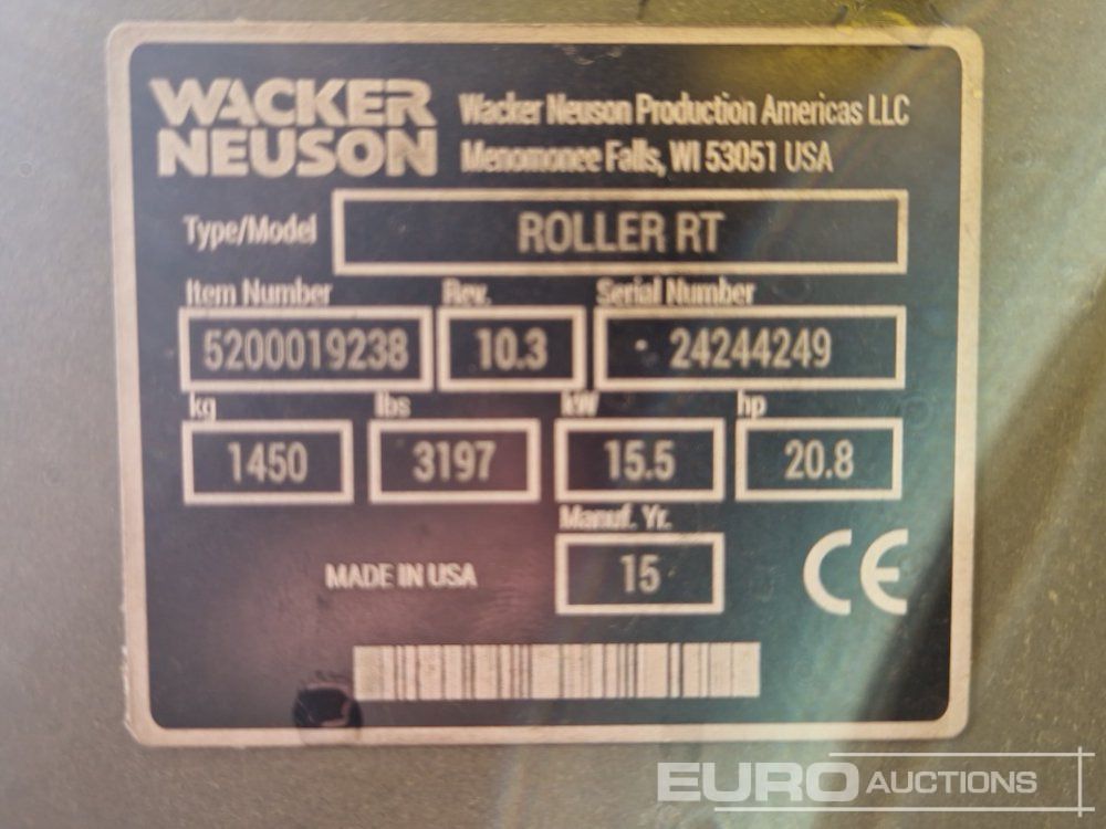 Technika pro ukládaní asfaltu Wacker Neuson RTSC2: obrázek 15