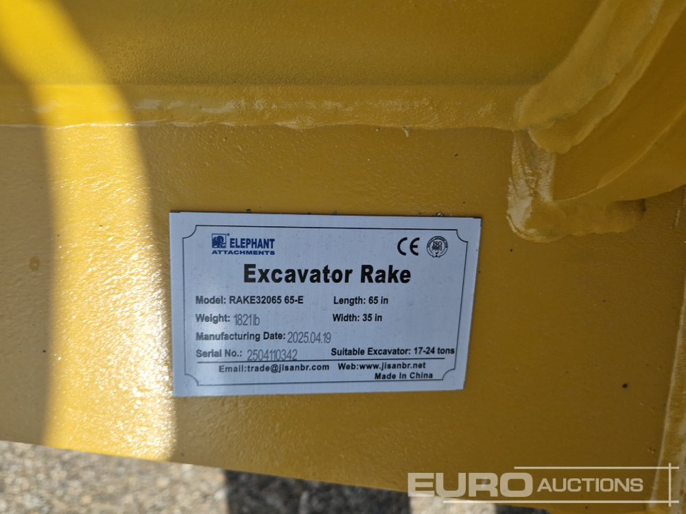 Nový Lžíce na bagr pro Rýpadlo Unused 2025 Elephant  RAKE32065 65-E: obrázek 7