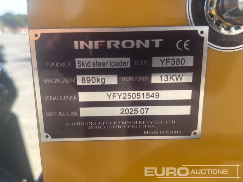 Smykový nakladač Unused 2025 Infront YF380: obrázek 25