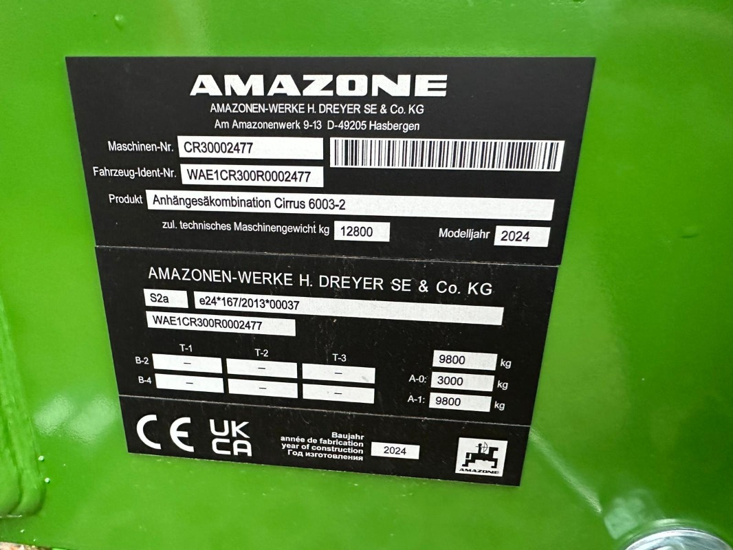 Amazone Cirrus 6003-2 - Secí stroj: obrázek 2 Amazone Cirrus 6003-2 - Secí stroj: obrázek 2