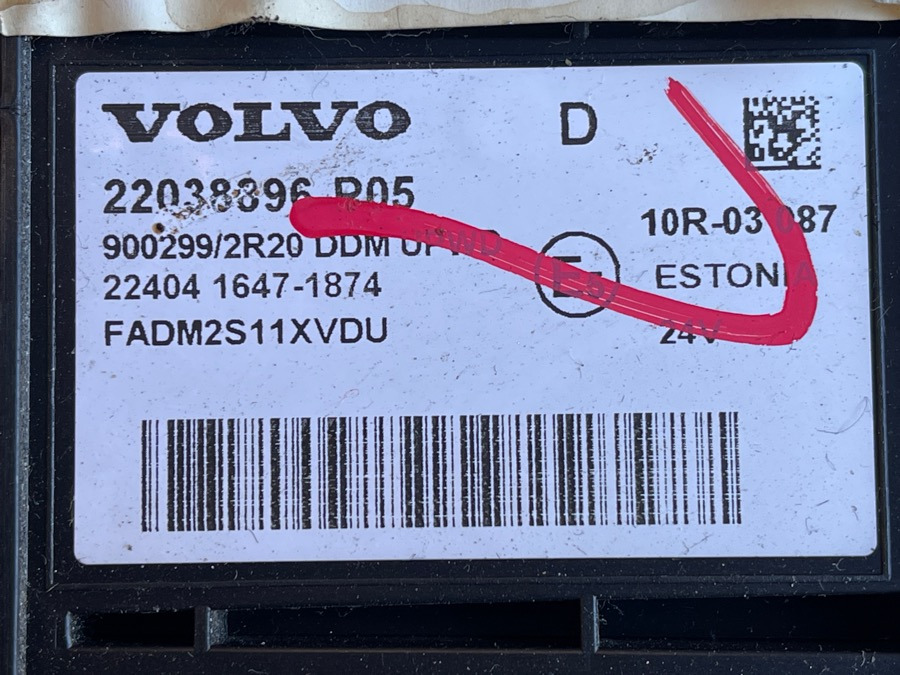 VOLVO ECU CONTROL UNIT 22038896 - Elektrický systém pro Nákladní auto: obrázek 2 VOLVO ECU CONTROL UNIT 22038896 - Elektrický systém pro Nákladní auto: obrázek 2