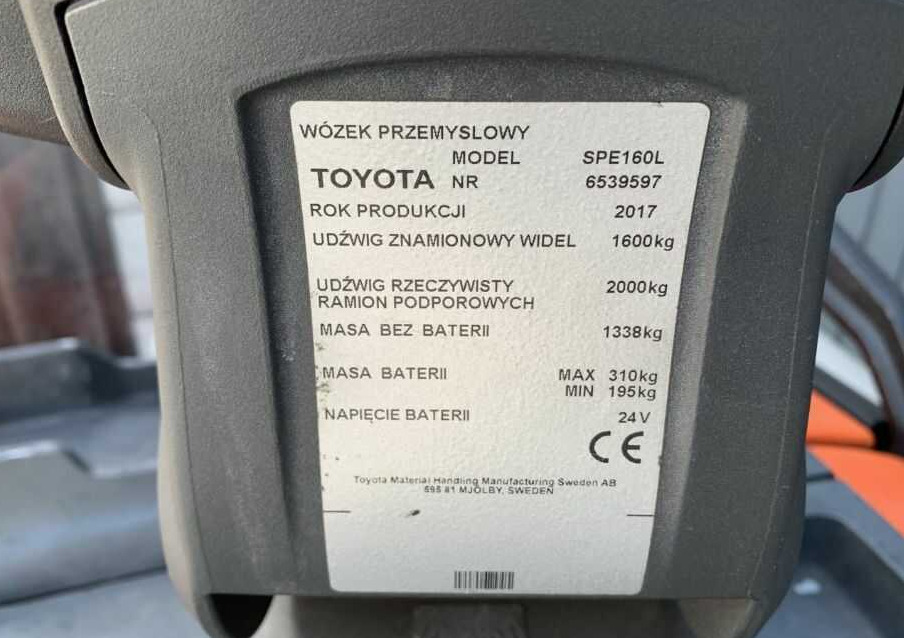 BT SPE160L - Stohovací vozík: obrázek 4 BT SPE160L - Stohovací vozík: obrázek 4