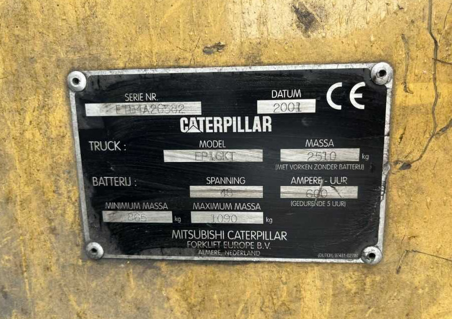 CAT Lift Trucks EP16KT - Elektrický vysokozdvižný vozík: obrázek 4 CAT Lift Trucks EP16KT - Elektrický vysokozdvižný vozík: obrázek 4