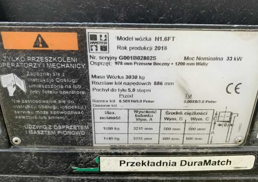 Hyster H1.6FT - Plynový vysokozdvižný vozík: obrázek 1 Hyster H1.6FT - Plynový vysokozdvižný vozík: obrázek 1