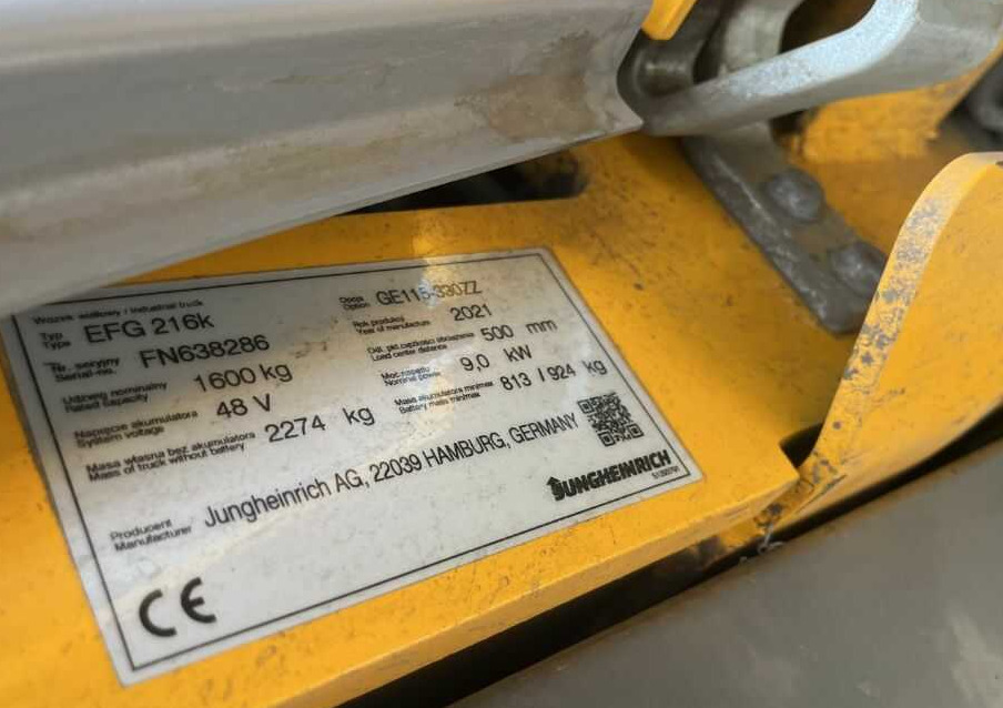 Jungheinrich EFG216k - Elektrický vysokozdvižný vozík: obrázek 4 Jungheinrich EFG216k - Elektrický vysokozdvižný vozík: obrázek 4