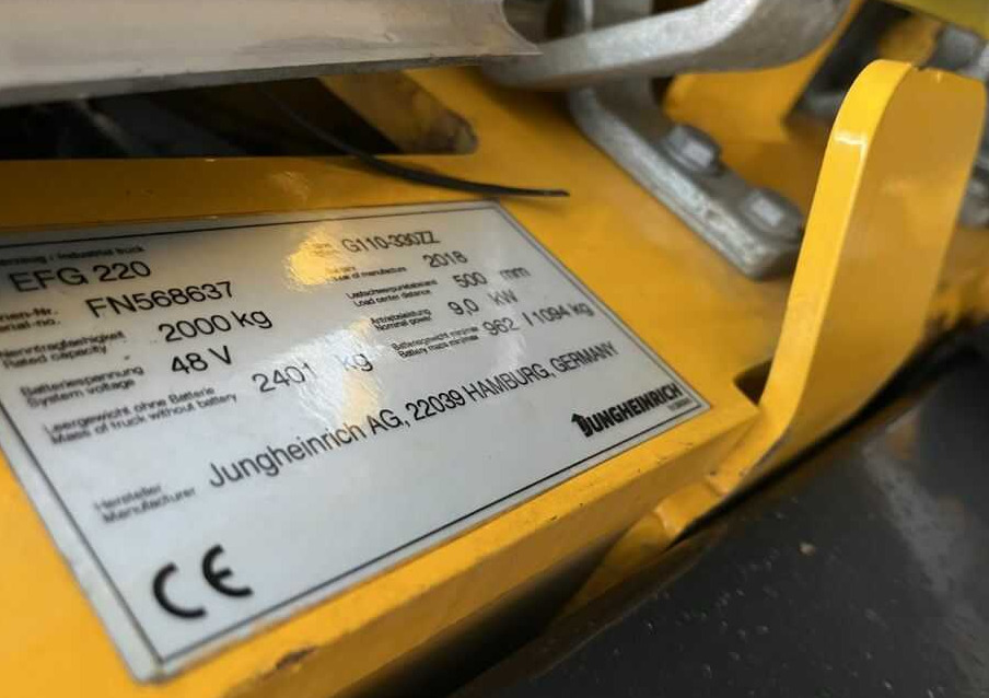 Jungheinrich EFG220 - Elektrický vysokozdvižný vozík: obrázek 4 Jungheinrich EFG220 - Elektrický vysokozdvižný vozík: obrázek 4