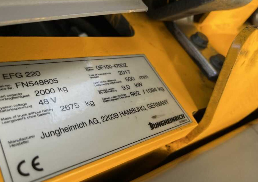 Jungheinrich EFG220 - Elektrický vysokozdvižný vozík: obrázek 4 Jungheinrich EFG220 - Elektrický vysokozdvižný vozík: obrázek 4