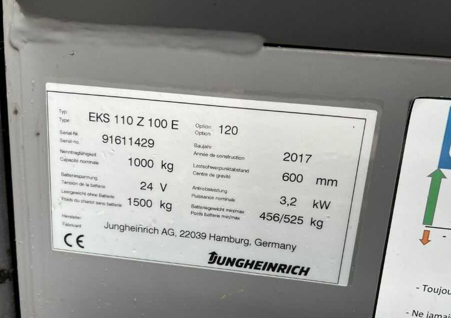 Jungheinrich EKS110 - Vychystávací vozík: obrázek 4 Jungheinrich EKS110 - Vychystávací vozík: obrázek 4