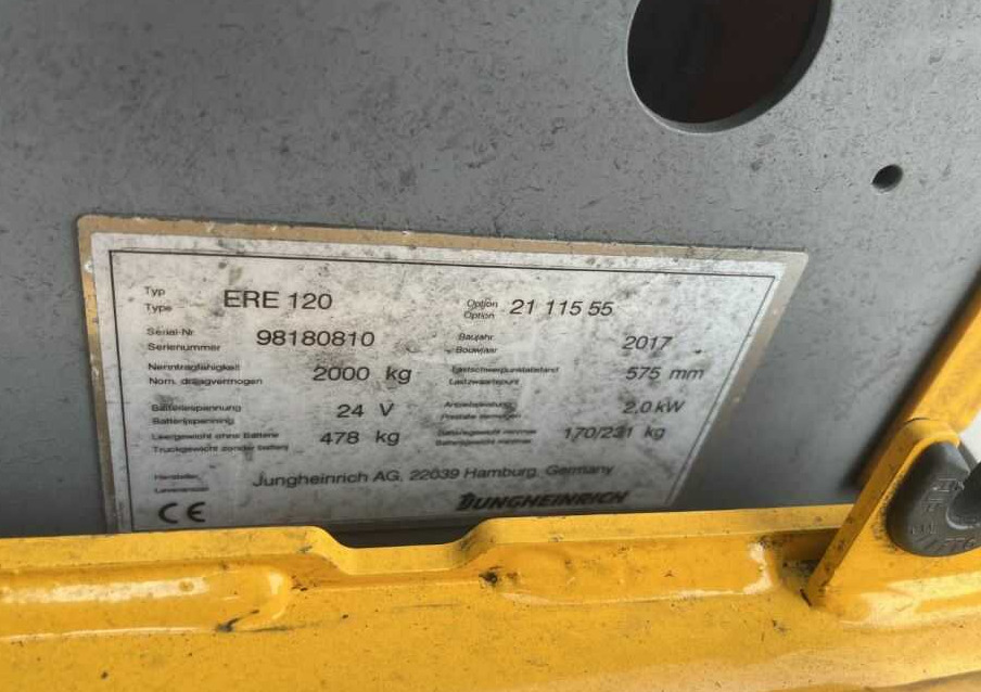 Jungheinrich ERE120 - Paletový vozík: obrázek 4 Jungheinrich ERE120 - Paletový vozík: obrázek 4