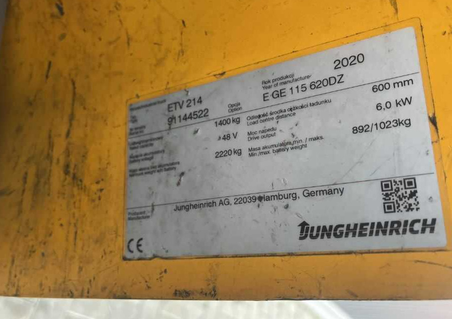 Jungheinrich ETV214 - Retrak: obrázek 4 Jungheinrich ETV214 - Retrak: obrázek 4