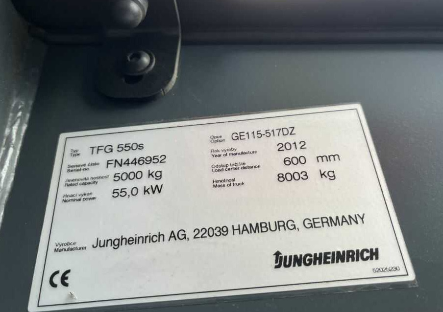 Jungheinrich TFG550s - Plynový vysokozdvižný vozík: obrázek 4 Jungheinrich TFG550s - Plynový vysokozdvižný vozík: obrázek 4