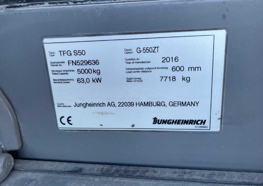 Jungheinrich TFGS50 - Plynový vysokozdvižný vozík: obrázek 4 Jungheinrich TFGS50 - Plynový vysokozdvižný vozík: obrázek 4
