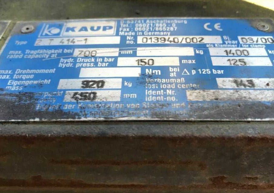 Kaup 2T414-1, Kartonklammer - Čelisti na balíky pro Manipulační technika: obrázek 5 Kaup 2T414-1, Kartonklammer - Čelisti na balíky pro Manipulační technika: obrázek 5