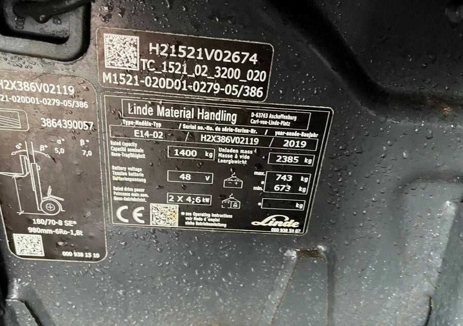 Linde E14-02 - Elektrický vysokozdvižný vozík: obrázek 4 Linde E14-02 - Elektrický vysokozdvižný vozík: obrázek 4