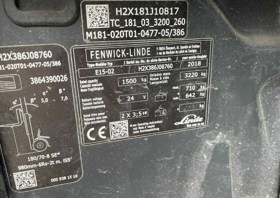 Linde E15-02 - Elektrický vysokozdvižný vozík: obrázek 3 Linde E15-02 - Elektrický vysokozdvižný vozík: obrázek 3