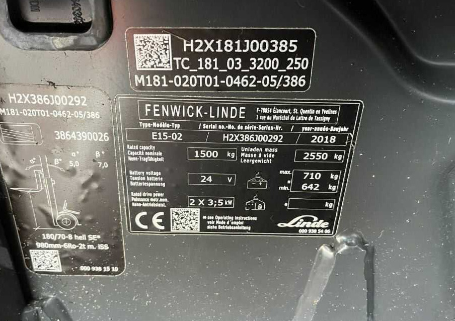 Linde E15-02 - Elektrický vysokozdvižný vozík: obrázek 4 Linde E15-02 - Elektrický vysokozdvižný vozík: obrázek 4