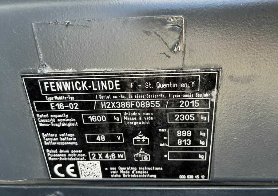 Linde E16-02 - Elektrický vysokozdvižný vozík: obrázek 4 Linde E16-02 - Elektrický vysokozdvižný vozík: obrázek 4