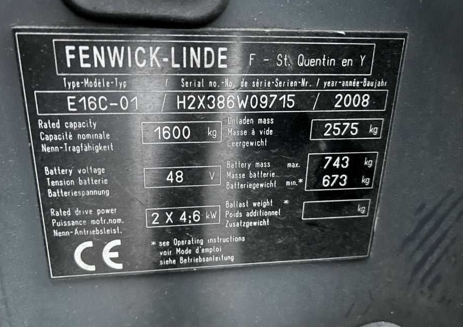 Linde E16C-01 - Elektrický vysokozdvižný vozík: obrázek 3 Linde E16C-01 - Elektrický vysokozdvižný vozík: obrázek 3