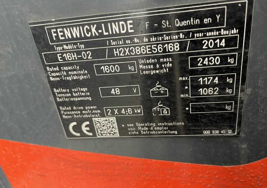 Linde E16H-02 - Elektrický vysokozdvižný vozík: obrázek 1 Linde E16H-02 - Elektrický vysokozdvižný vozík: obrázek 1