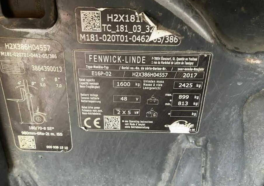 Linde E16P-02 - Elektrický vysokozdvižný vozík: obrázek 4 Linde E16P-02 - Elektrický vysokozdvižný vozík: obrázek 4