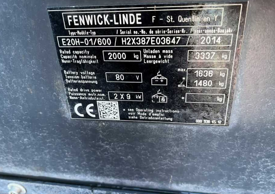 Linde E20H-01/600 - Elektrický vysokozdvižný vozík: obrázek 4 Linde E20H-01/600 - Elektrický vysokozdvižný vozík: obrázek 4